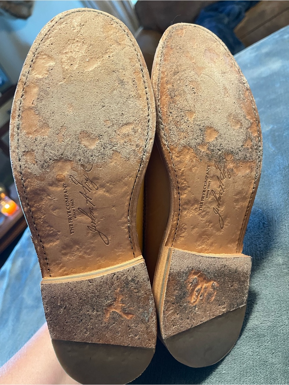Frye 74627 James Wingtip Oxford, Leather Upper/Lining/Sole, Yellow Size 8.5B - Picture 4 of 10